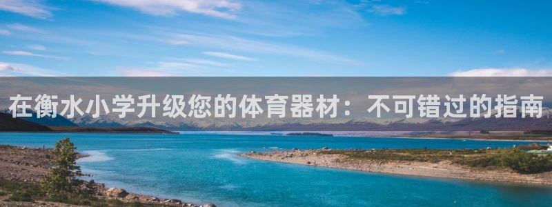 极悦娱乐负责人是谁：在衡水小学升级您的体育器材：不可